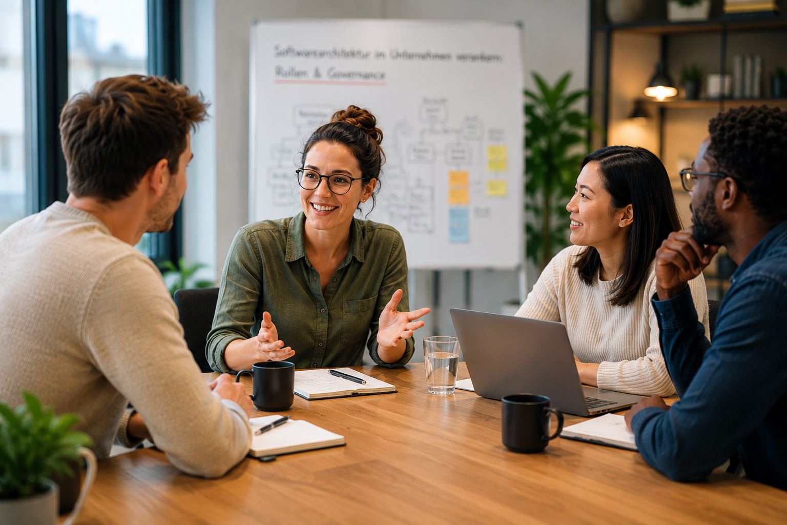 Softwarearchitektur im Unternehmen mit klaren Rollen und Entscheidungswegen